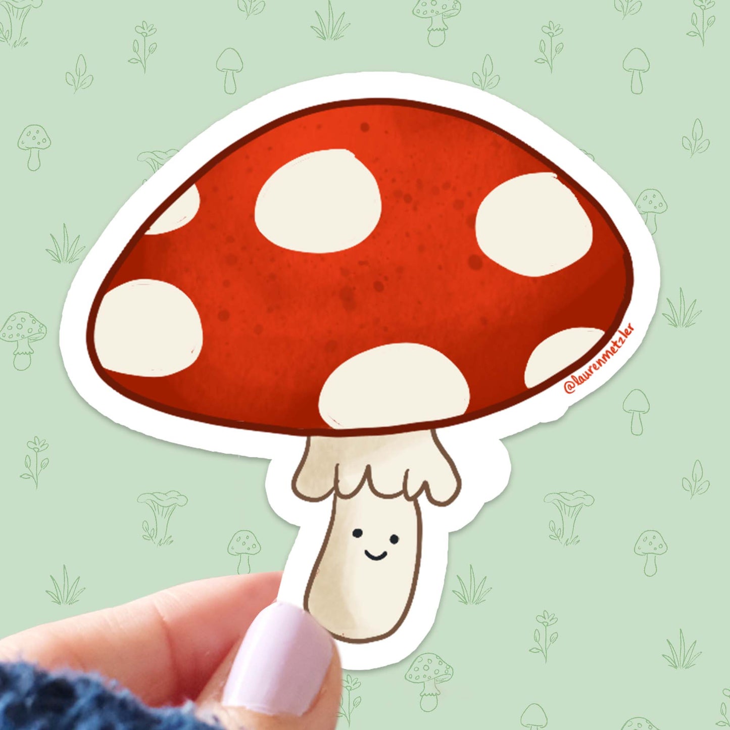 Happy Mushroom Sticker