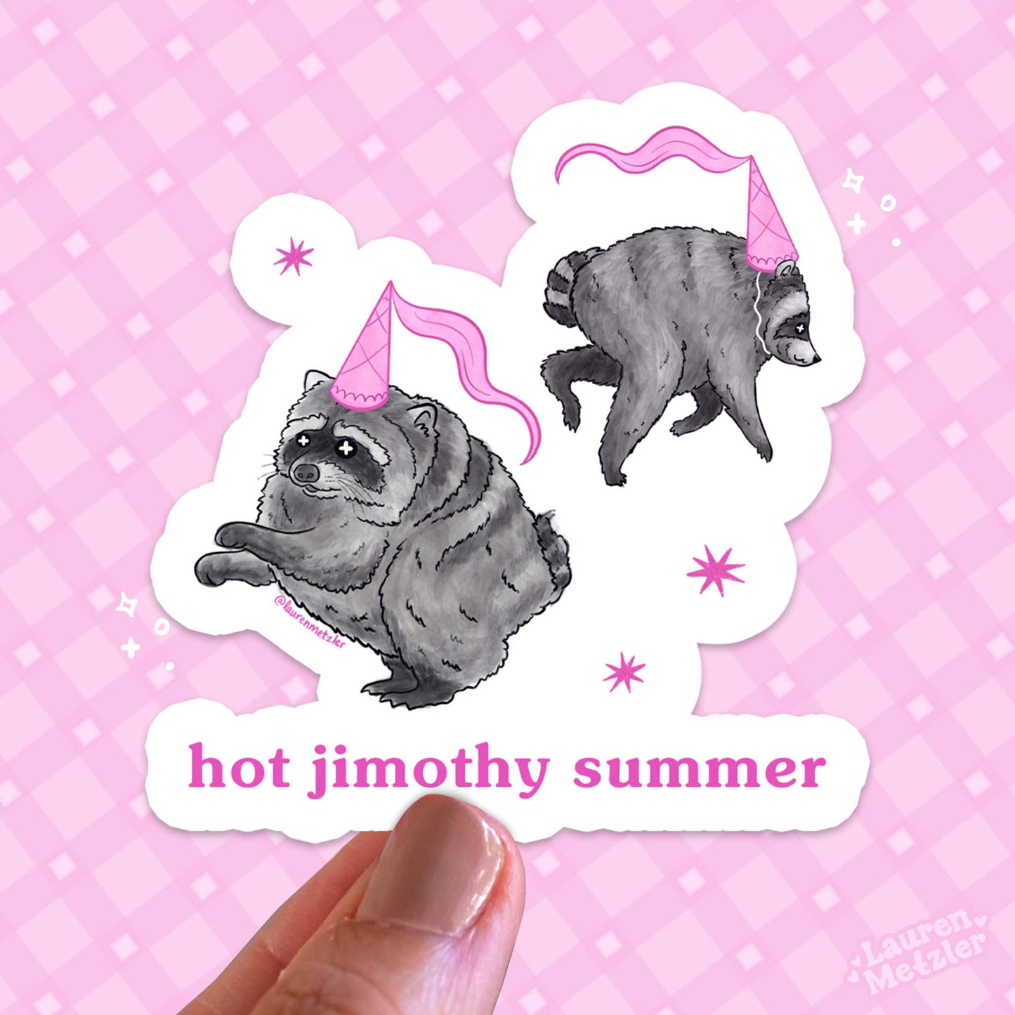 Jimothy Raccoon "Hot Jimothy Summer" Sticker
