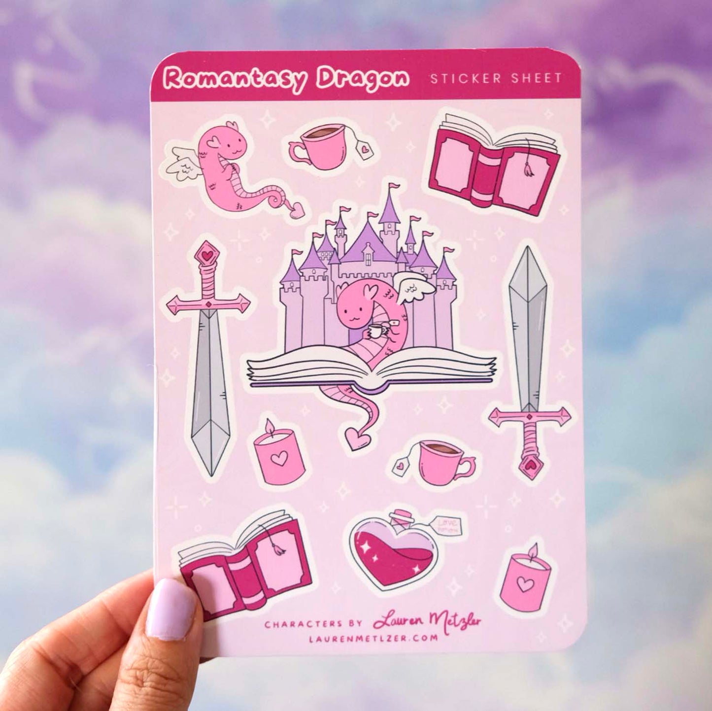 Romantasy Dragon Sticker Sheet