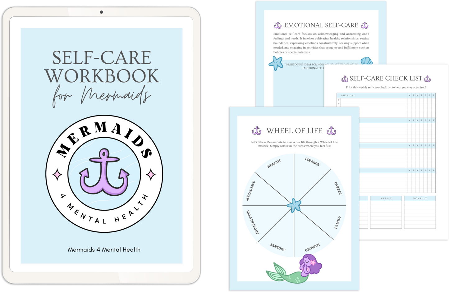 Self Care Workbook for Mermaids