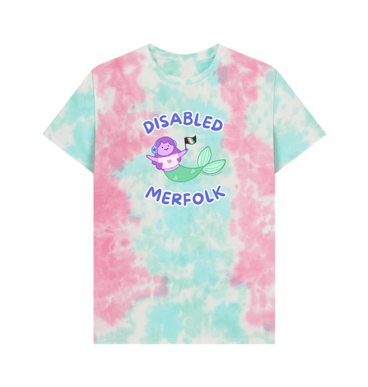 Pastel Tie Dye Printed Premium T-Shirt Front
