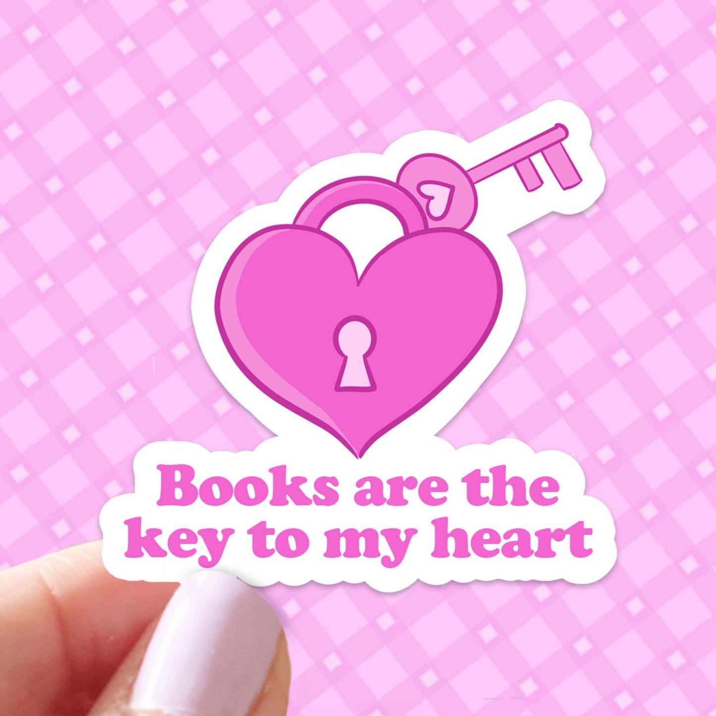 Books Are the Key to My Heart Sticker
