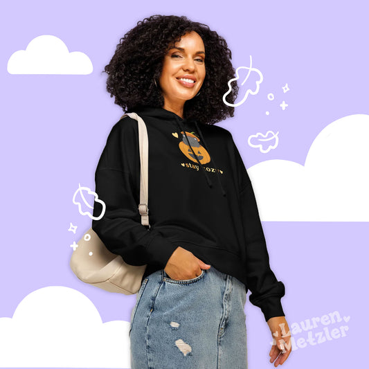 Stay Cozy Pumpkitty Women’s organic mid-weight hoodie