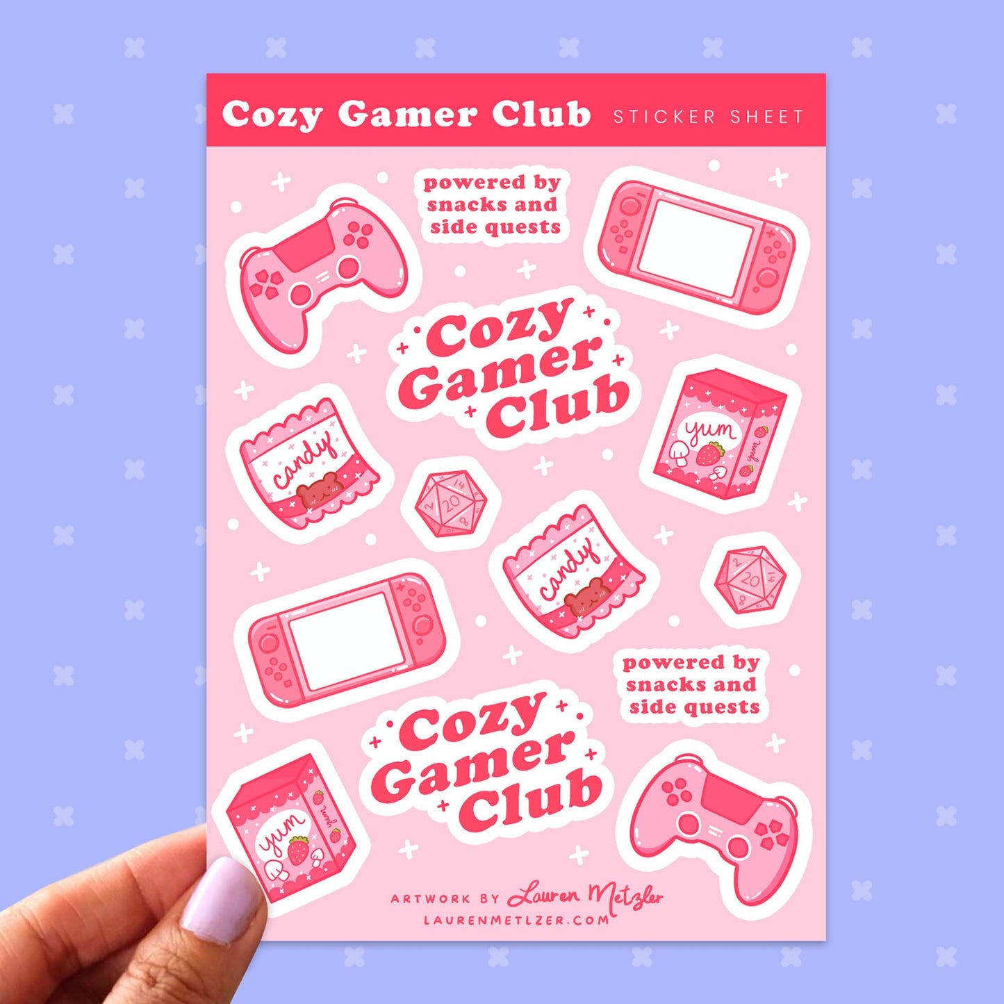 Cozy Gamer Club Sticker Sheet