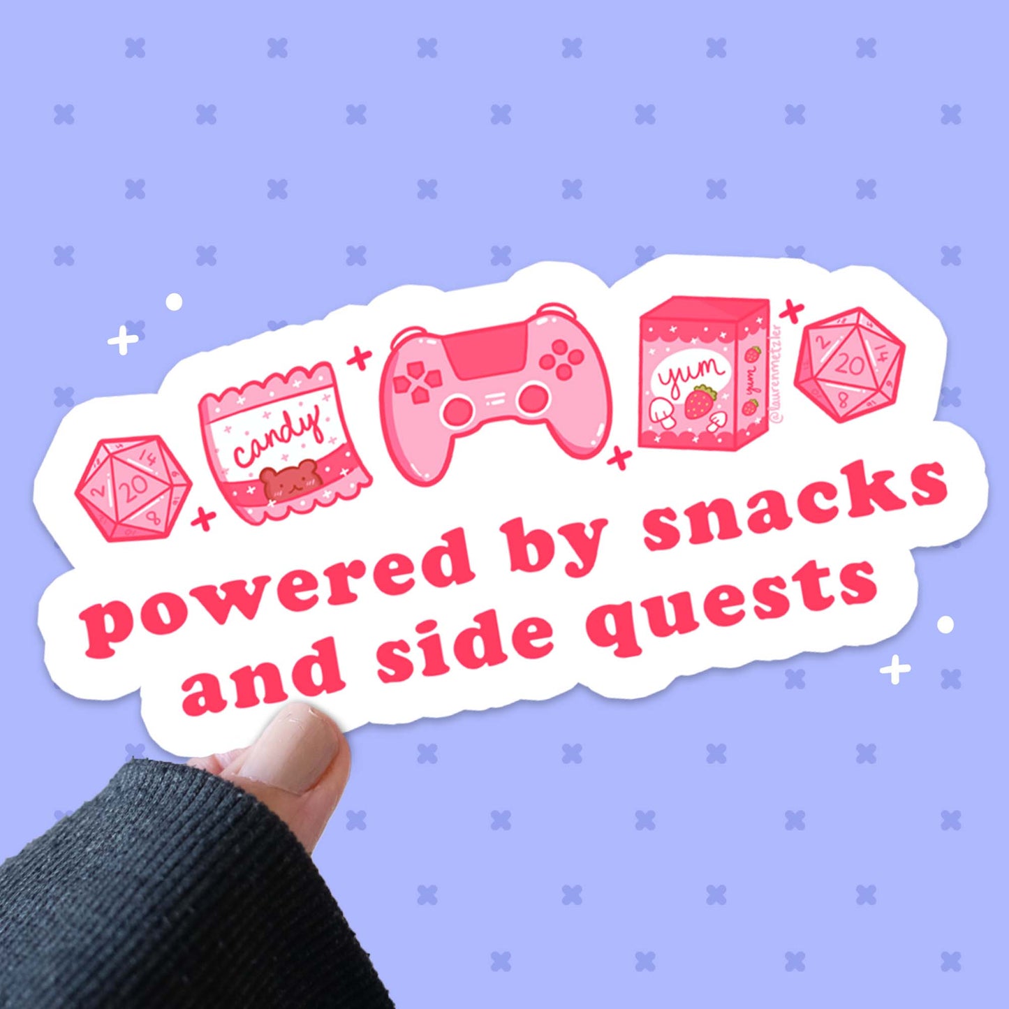 Powered by Snacks & Side Quests Sticker