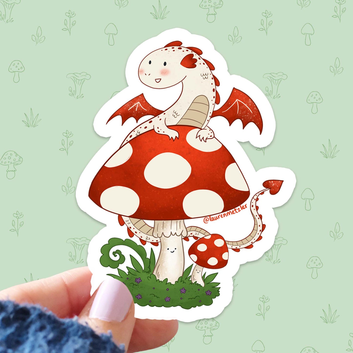 Mushroom Dragon Sticker