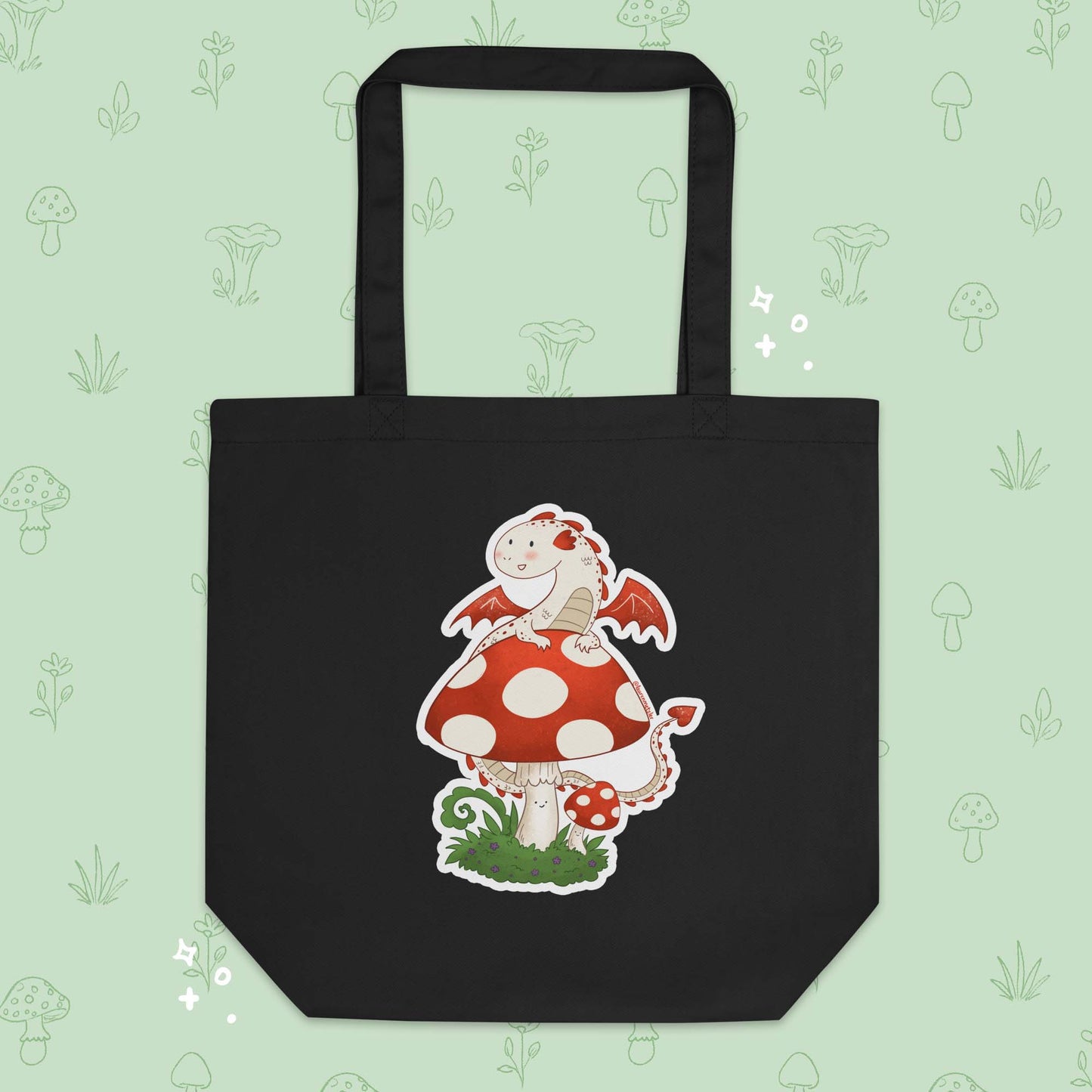Mushroom Dragon Tote Bag