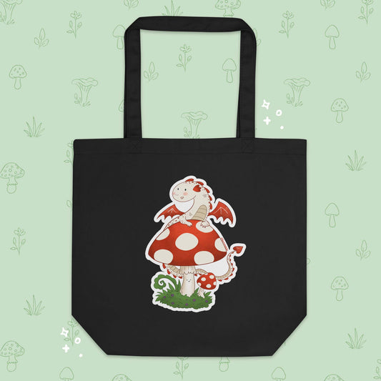 Mushroom Dragon Tote Bag