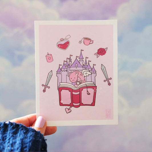 Romantasy Dragon Art Print (A6)