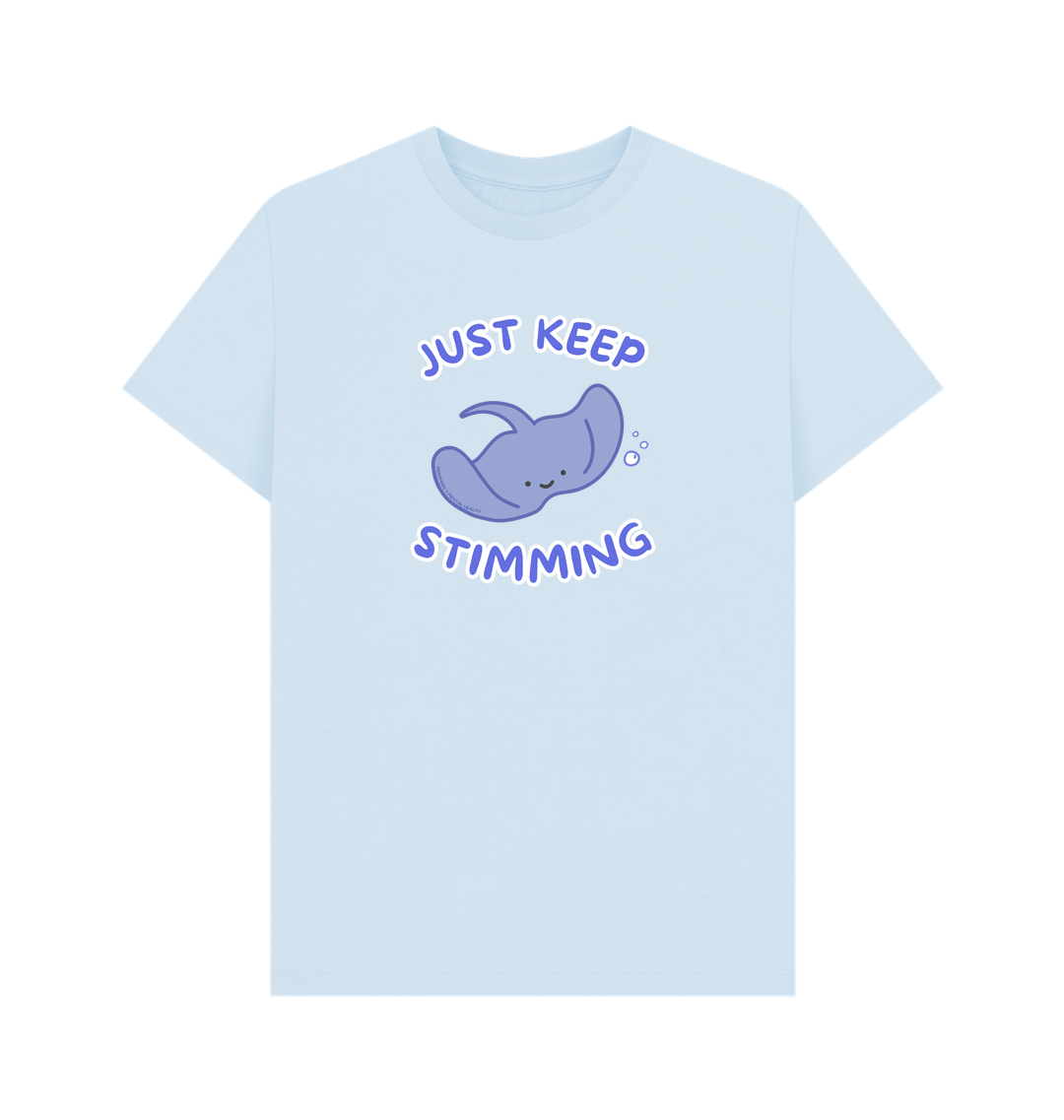 Sky Blue Printed T-shirt Front