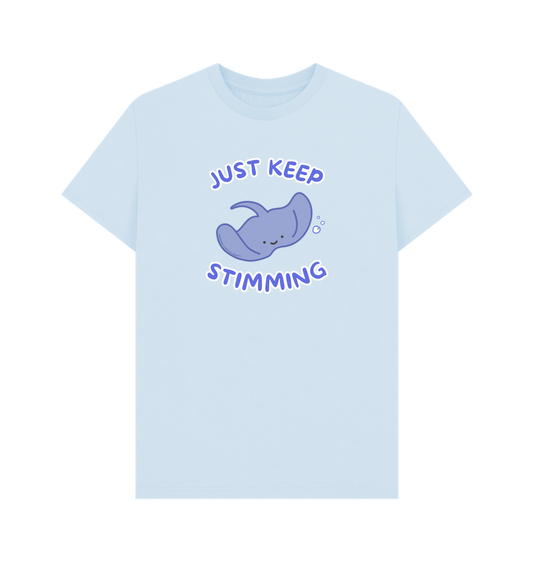 Sky Blue Printed T-shirt Front
